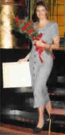 Lisa McPherson with bouquet
