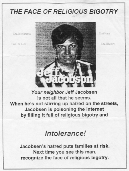 Scientology flyer against Jeff
